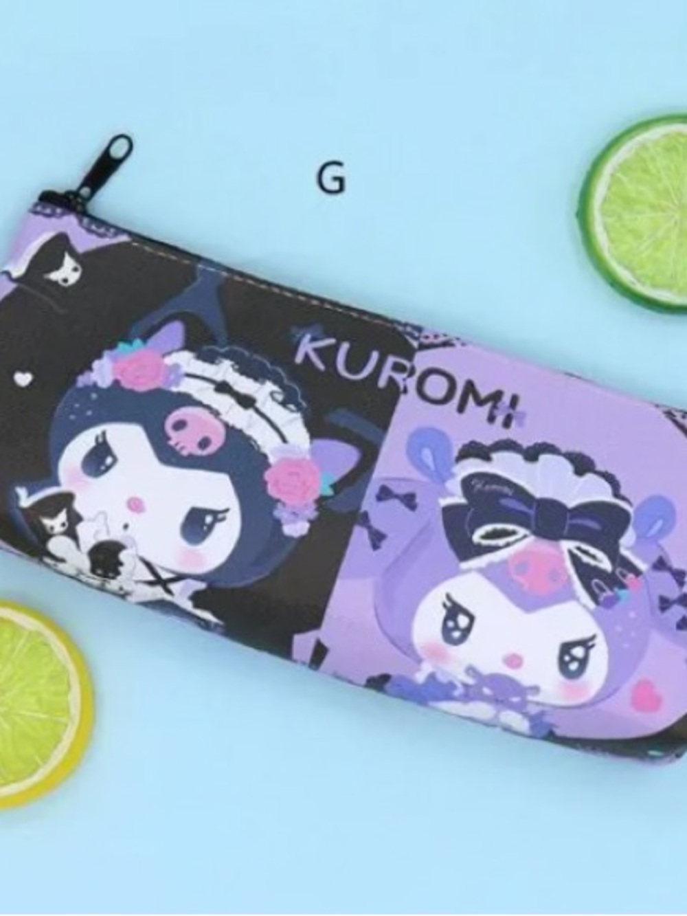 Sanrio Kuromi Purple and Black Zip Pouch
